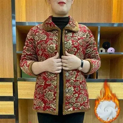 🎅✨Christmas Sale 50% OFF🔥🎁 Winter Gift! Women's Printed Padded Thermal Jacket Coat spiyle