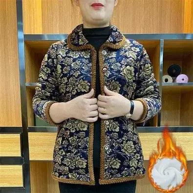 🎅✨Christmas Sale 50% OFF🔥🎁 Winter Gift! Women's Printed Padded Thermal Jacket Coat spiyle