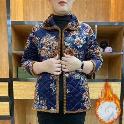 🎅✨Christmas Sale 50% OFF🔥🎁 Winter Gift! Women's Printed Padded Thermal Jacket Coat spiyle