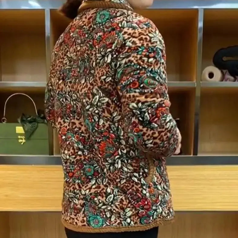 🎅✨Christmas Sale 50% OFF🔥🎁 Winter Gift! Women's Printed Padded Thermal Jacket Coat spiyle