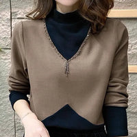 🔥HOT SALE 26.99🔥[Best Gift For Her] Women's Warm Half-High Neck Bottom Shirt(46%OFF) spiyle