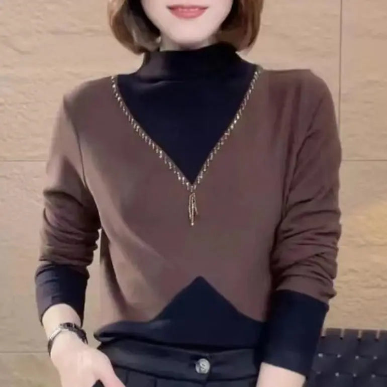 🔥HOT SALE 26.99🔥[Best Gift For Her] Women's Warm Half-High Neck Bottom Shirt(46%OFF) spiyle