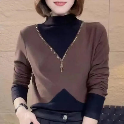 🔥HOT SALE 26.99🔥[Best Gift For Her] Women's Warm Half-High Neck Bottom Shirt(46%OFF) spiyle