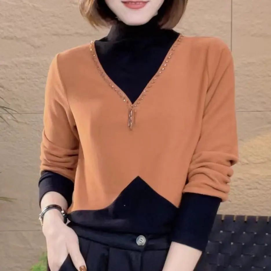 🔥HOT SALE 26.99🔥[Best Gift For Her] Women's Warm Half-High Neck Bottom Shirt(46%OFF) spiyle