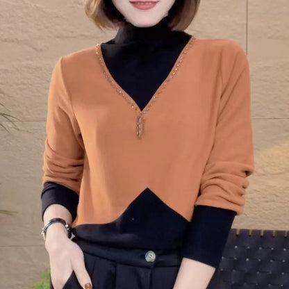 🔥HOT SALE 26.99🔥[Best Gift For Her] Women's Warm Half-High Neck Bottom Shirt(46%OFF) spiyle
