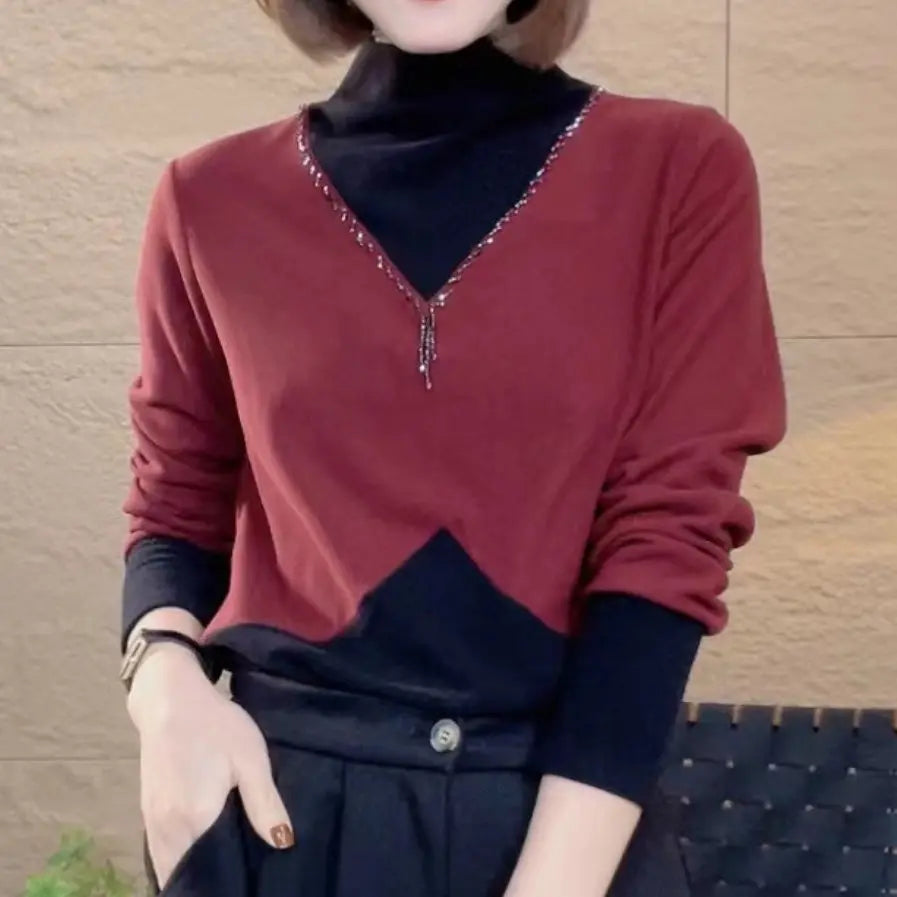 🔥HOT SALE 26.99🔥[Best Gift For Her] Women's Warm Half-High Neck Bottom Shirt(46%OFF) spiyle