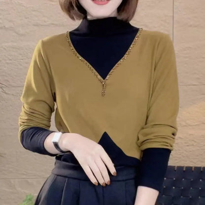 🔥HOT SALE 26.99🔥[Best Gift For Her] Women's Warm Half-High Neck Bottom Shirt(46%OFF) spiyle