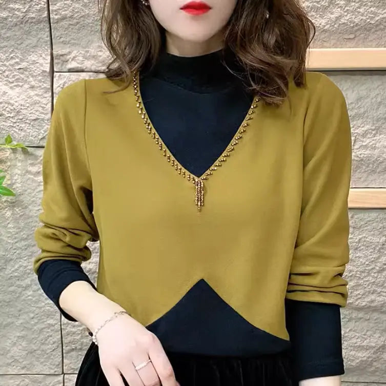 🔥HOT SALE 26.99🔥[Best Gift For Her] Women's Warm Half-High Neck Bottom Shirt(46%OFF) spiyle