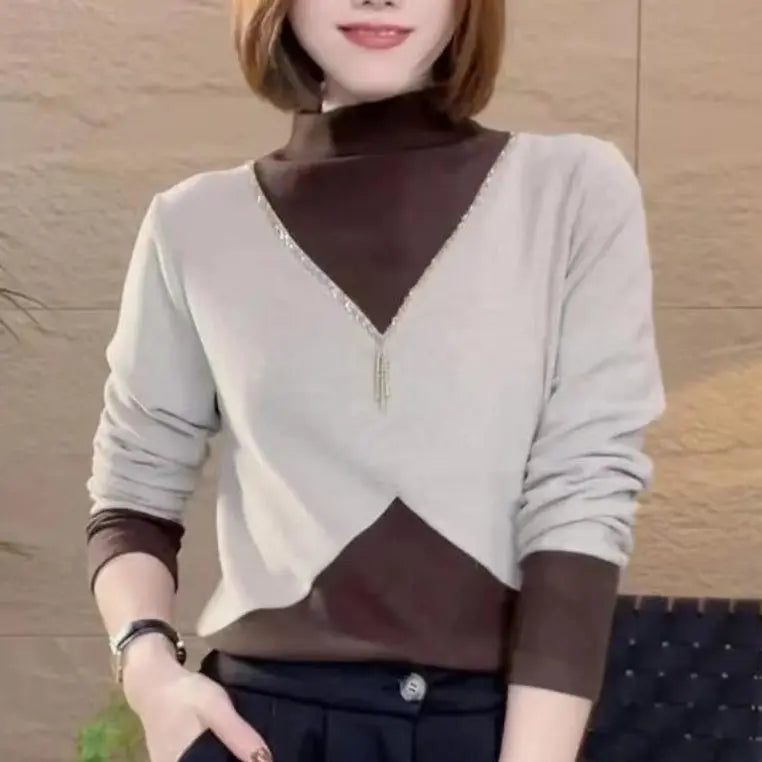🔥HOT SALE 26.99🔥[Best Gift For Her] Women's Warm Half-High Neck Bottom Shirt(46%OFF) spiyle