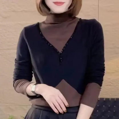 🔥HOT SALE 26.99🔥[Best Gift For Her] Women's Warm Half-High Neck Bottom Shirt(46%OFF) spiyle