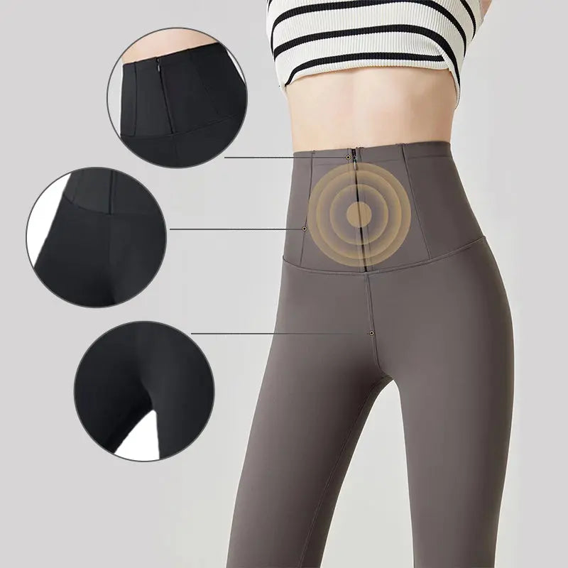 🔥Best Gift For Her🎁😍 Zipper Closure Body Shaping Yoga Pants spiyle