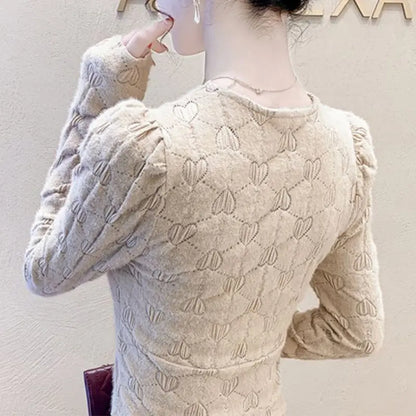 🔥HOT SALE 23.99🔥Best Gift for Her - Women's Heart Print Soft Plush Feeling Slimming Top(50%OFF) spiyle