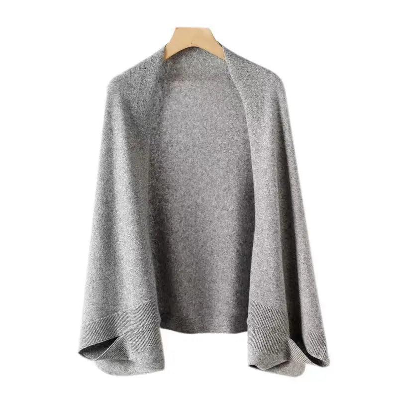 🔥HOT SALE 50% 0FF🔥Ideal Gift - Faux Cashmere Warm Dual Purpose Shawl Scarf Cardigan spiyle