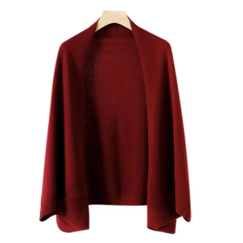 🔥HOT SALE 50% 0FF🔥Ideal Gift - Faux Cashmere Warm Dual Purpose Shawl Scarf Cardigan spiyle