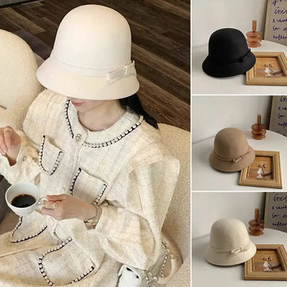 [best gift]Women’s Elegant Vintage tweed Cloche Hat spiyle