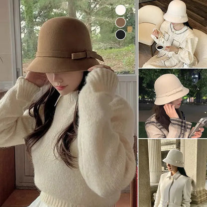 [best gift]Women’s Elegant Vintage tweed Cloche Hat spiyle