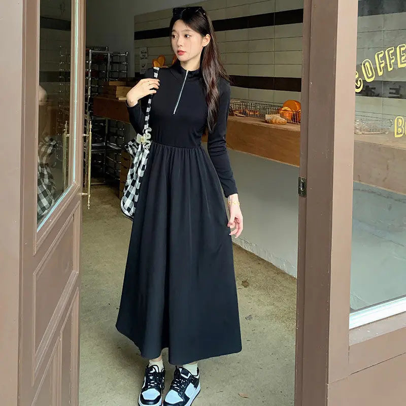 🎉New product launch💐– Women's Black Long Sleeve Dress (50%OFF) spiyle