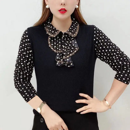 🔥HOT SALE🔥[best gift] Women’s Plush-lined Bottom Shirt with Floral Print(50%OFF) spiyle