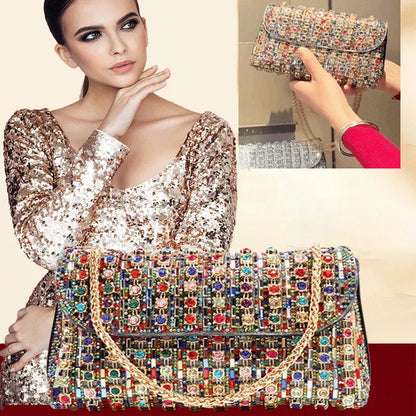 🎅🎄Christmas Early Sale 45% OFF🎄Women's Luxury Colorful Rhinestone Bag spiyle