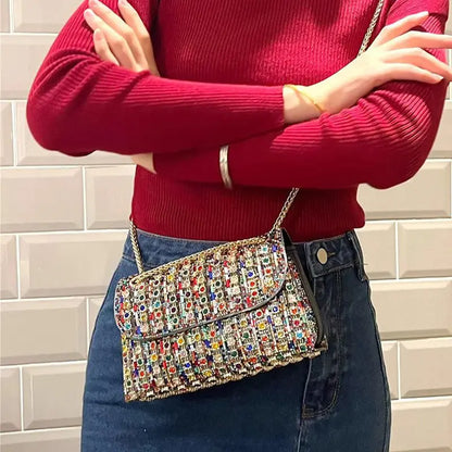 🎅🎄Christmas Early Sale 45% OFF🎄Women's Luxury Colorful Rhinestone Bag spiyle