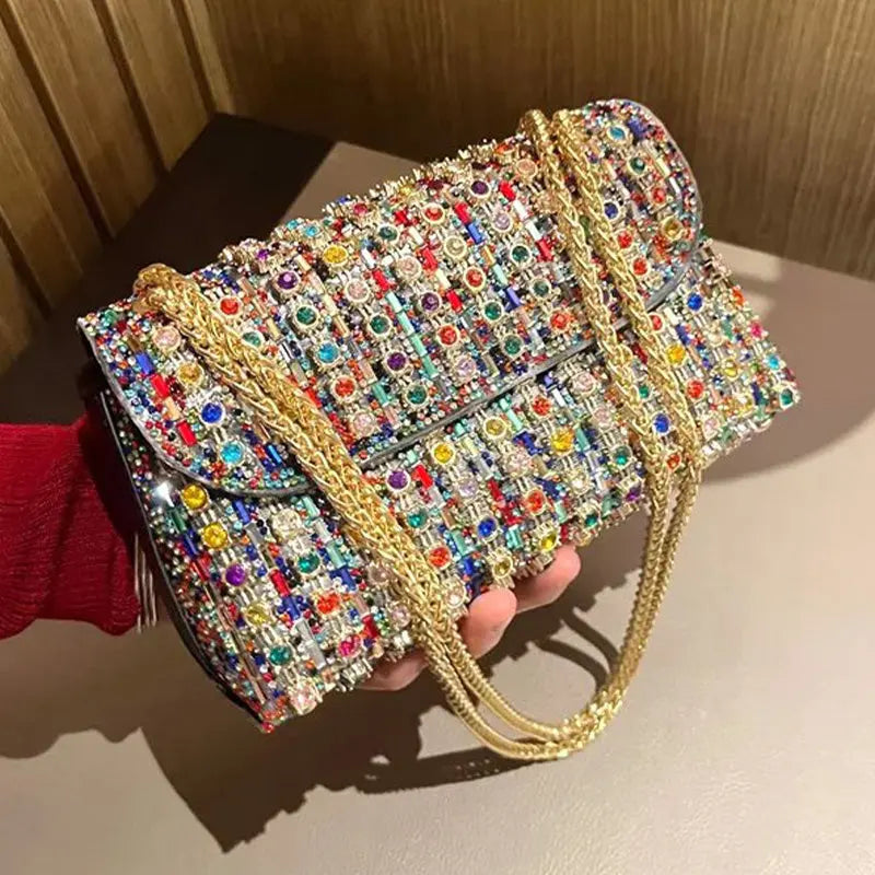 🎅🎄Christmas Early Sale 45% OFF🎄Women's Luxury Colorful Rhinestone Bag spiyle