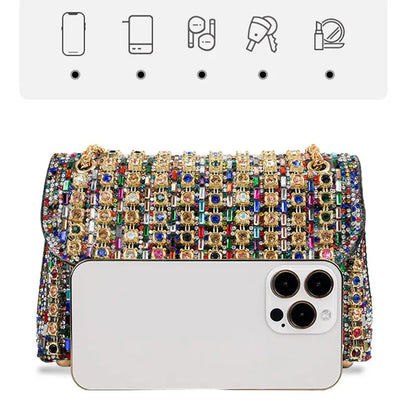 🎅🎄Christmas Early Sale 45% OFF🎄Women's Luxury Colorful Rhinestone Bag spiyle