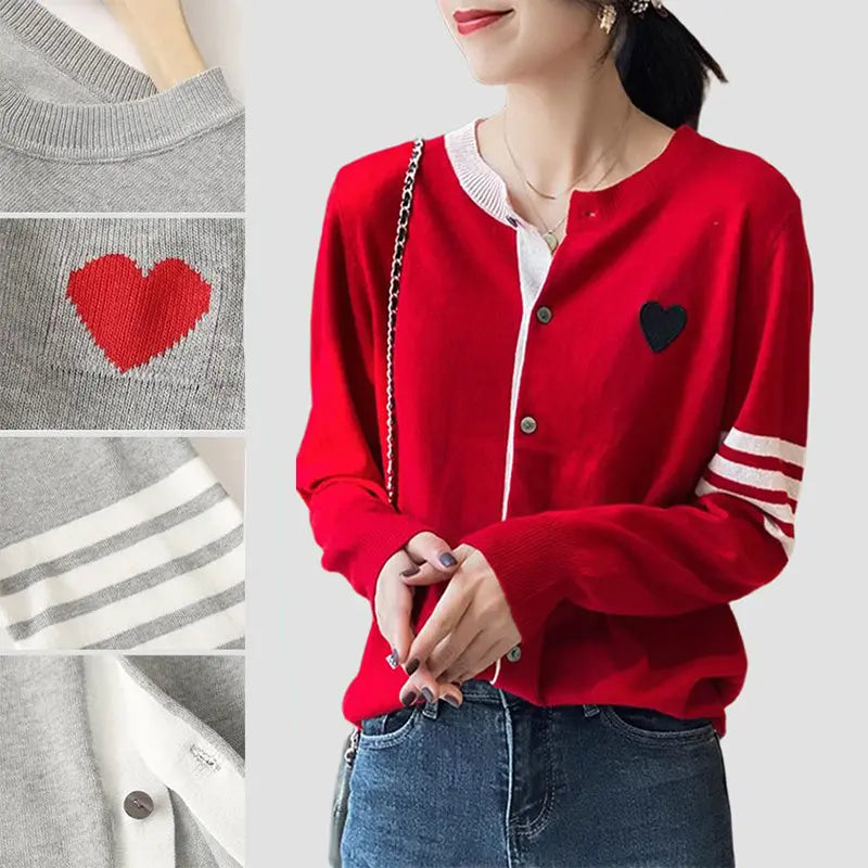 🔥HOT SALE🔥 [Best Gift For Her] Women's Heart Pattern Knitted Cardigan(45%OFF) spiyle