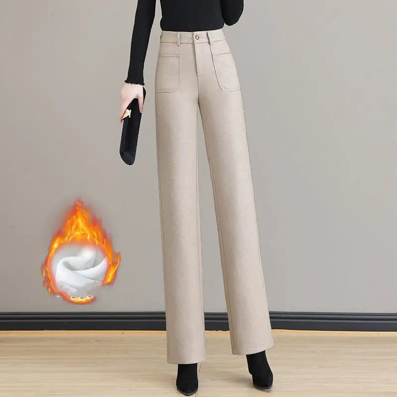 🔥✨[Gift For Her] Women's High Waisted Thermal Straight Leg Pants spiyle