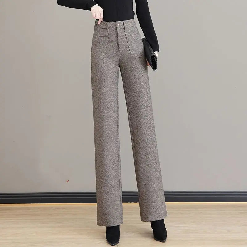 🔥✨[Gift For Her] Women's High Waisted Thermal Straight Leg Pants spiyle