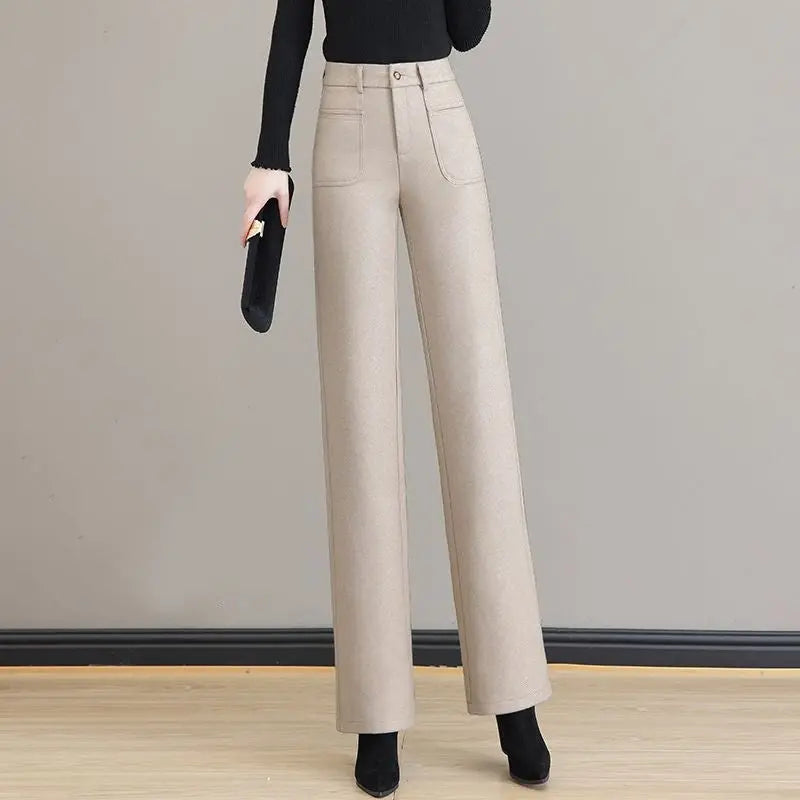 🔥✨[Gift For Her] Women's High Waisted Thermal Straight Leg Pants spiyle