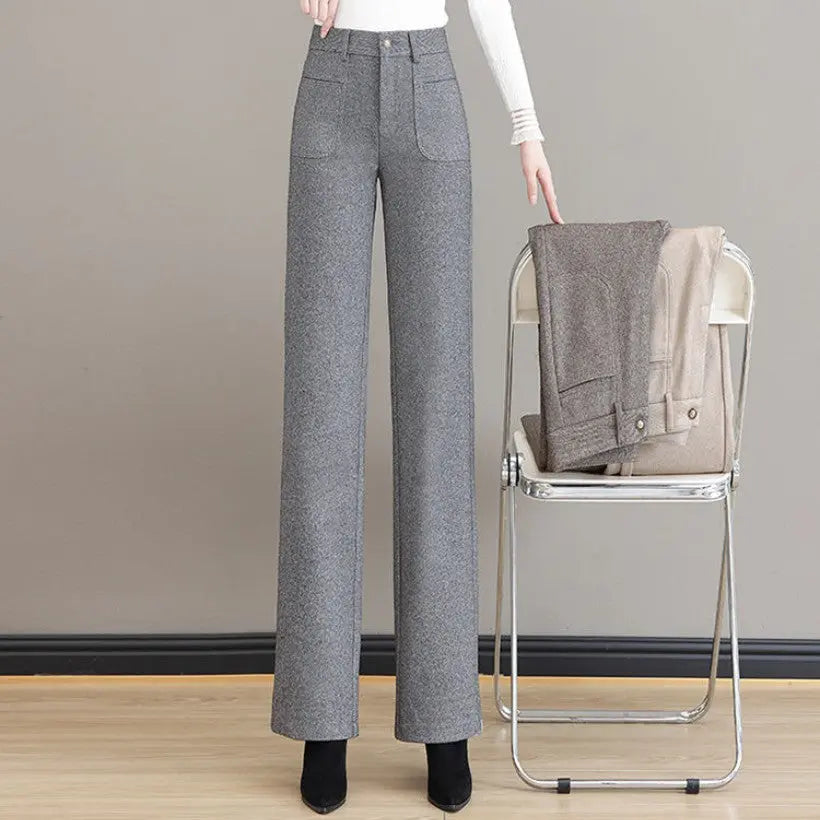 🔥✨[Gift For Her] Women's High Waisted Thermal Straight Leg Pants spiyle