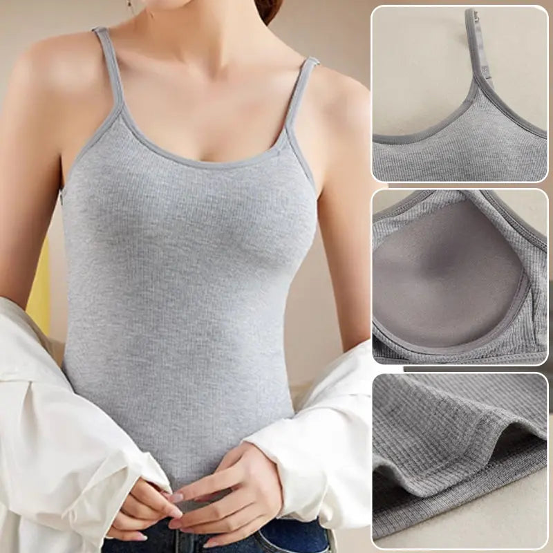 🔥HOT SALE 21.99🔥🎁[Gift For Her] Women's Slimming Camisole Tops with Built in Padded Bra(45%OFF) spiyle