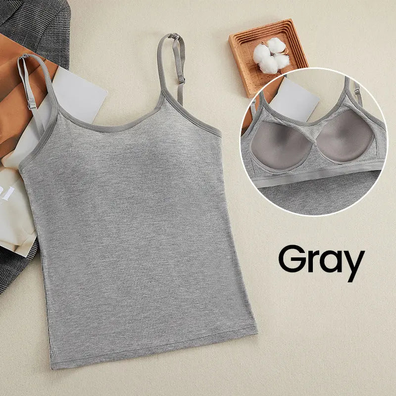 🔥HOT SALE 21.99🔥🎁[Gift For Her] Women's Slimming Camisole Tops with Built in Padded Bra(45%OFF) spiyle