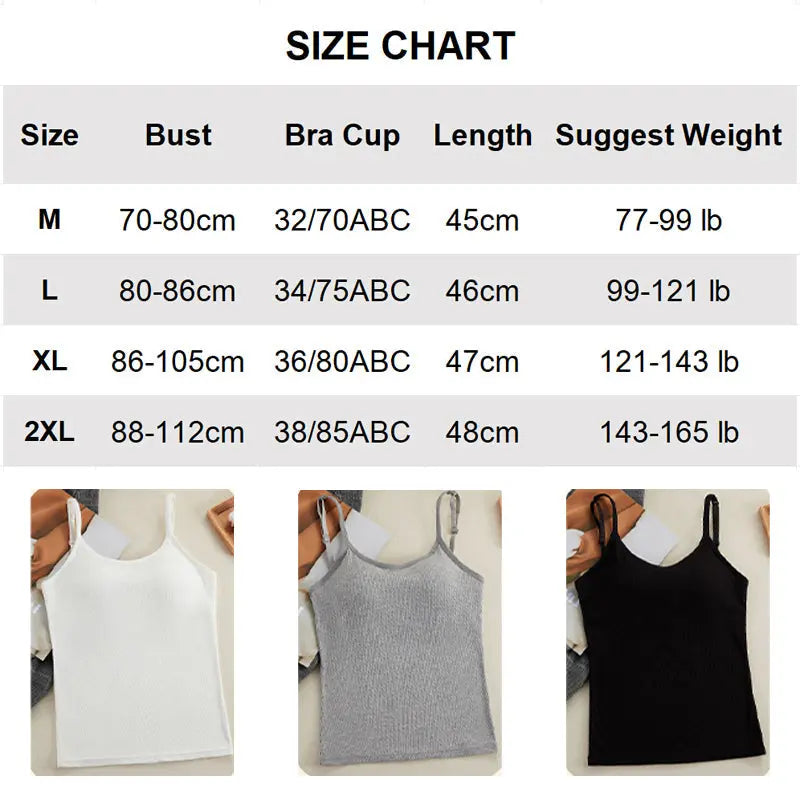 🔥HOT SALE 21.99🔥🎁[Gift For Her] Women's Slimming Camisole Tops with Built in Padded Bra(45%OFF) spiyle