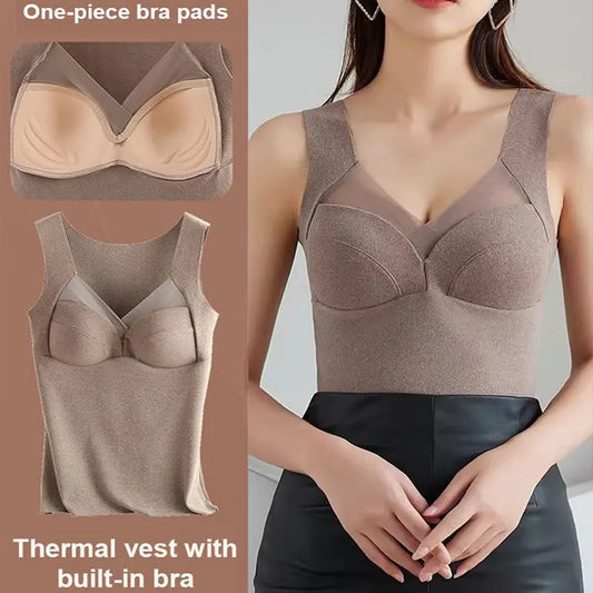 🔥✨[Best Gift for Her] 3D One-Piece Thermal Undershirt with Built-in Bra spiyle