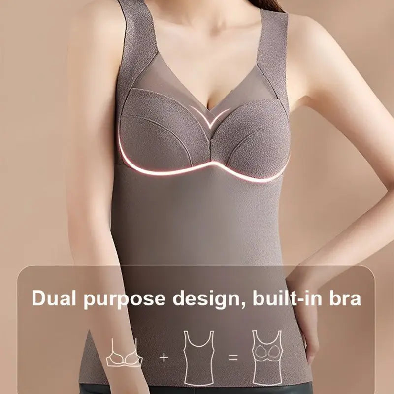 🔥✨[Best Gift for Her] 3D One-Piece Thermal Undershirt with Built-in Bra spiyle