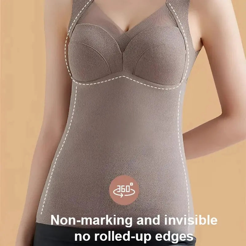 🔥✨[Best Gift for Her] 3D One-Piece Thermal Undershirt with Built-in Bra spiyle