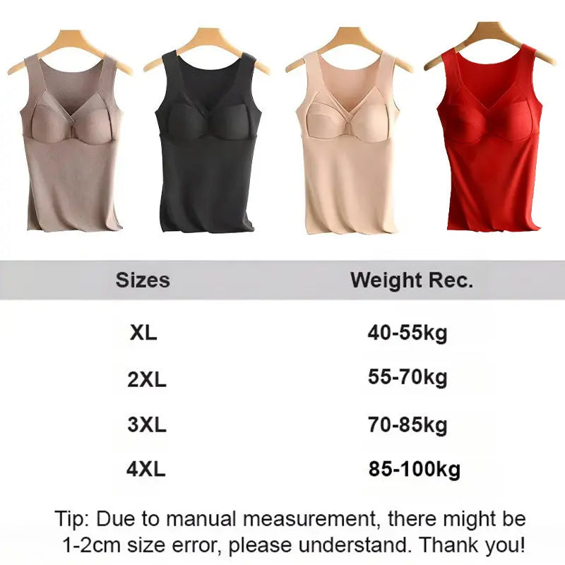 🔥✨[Best Gift for Her] 3D One-Piece Thermal Undershirt with Built-in Bra spiyle