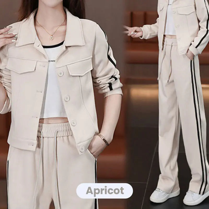 🔥🎅HOT SALE 49%OFF🔥✨Women’s Casual Stylish Wide-leg Pants and Jacket 2-piece Set - Great Gift spiyle