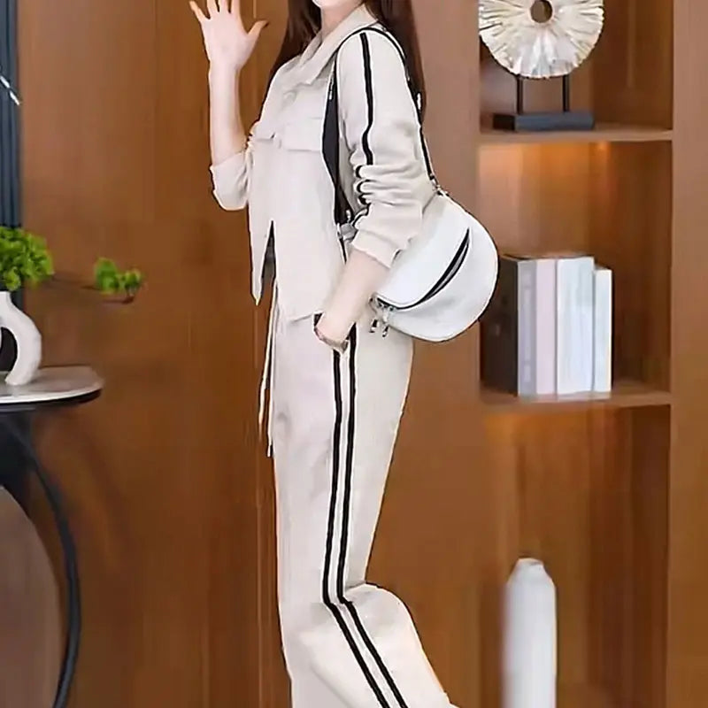 🔥🎅HOT SALE 49%OFF🔥✨Women’s Casual Stylish Wide-leg Pants and Jacket 2-piece Set - Great Gift spiyle