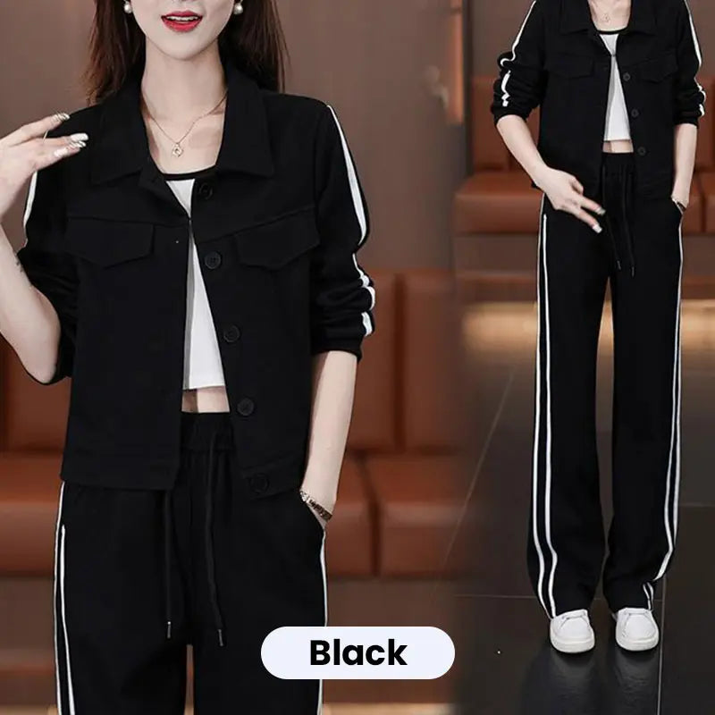 🔥🎅HOT SALE 49%OFF🔥✨Women’s Casual Stylish Wide-leg Pants and Jacket 2-piece Set - Great Gift spiyle