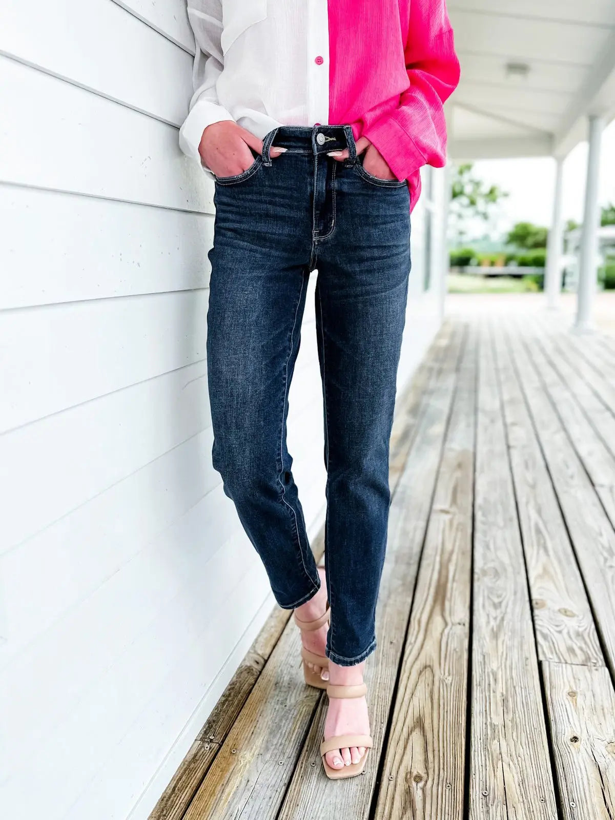 🔥Hot Sale $34.99🔥Tummy Control Cuffed Slim Fit Jeans（50% OFF） spiyle