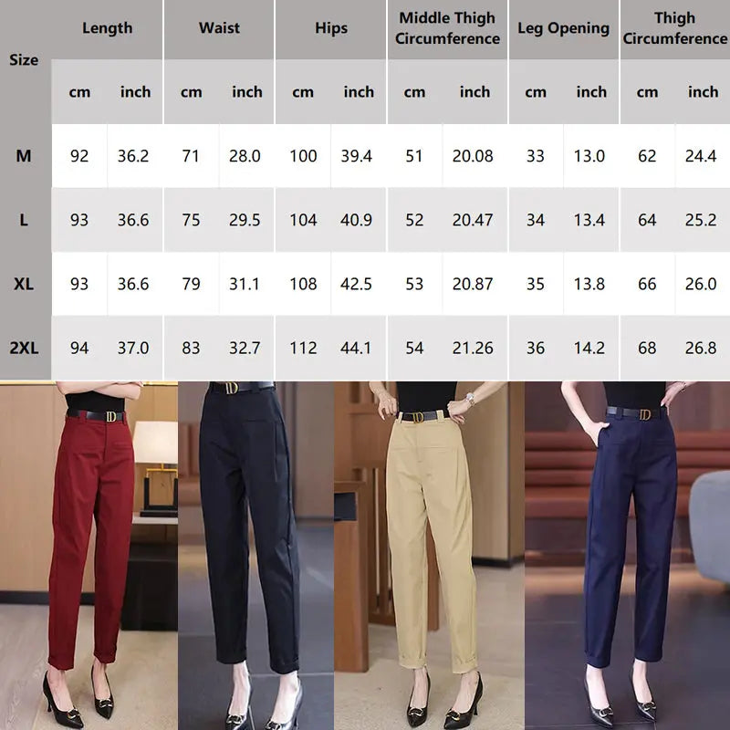 💥2024 Brand new-Women's Slim-Fit High-Waisted Draped Casual Pants spiyle