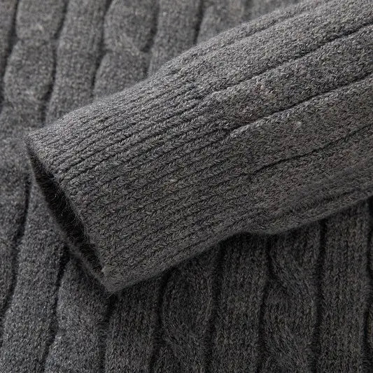 Men's Ribbed Half Zipper Closure Knit Shirt spiyle