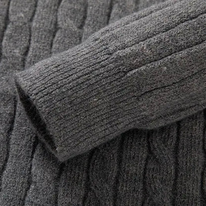 Men's Ribbed Half Zipper Closure Knit Shirt spiyle