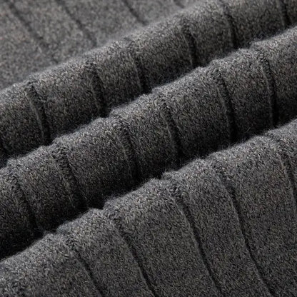 Men's Ribbed Half Zipper Closure Knit Shirt spiyle