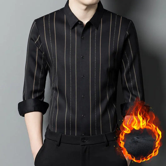 Men's Winter Padded Stretch Wrinkle-Free  Shirt（50% OFF） spiyle
