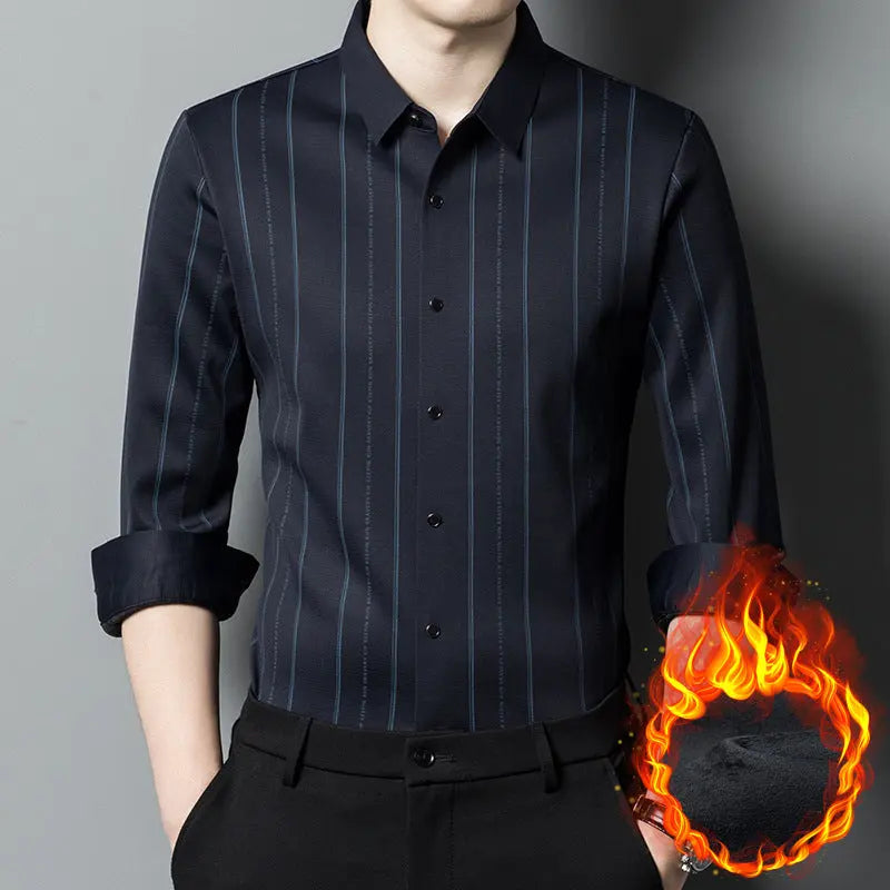 Men's Winter Padded Stretch Wrinkle-Free  Shirt（50% OFF） spiyle