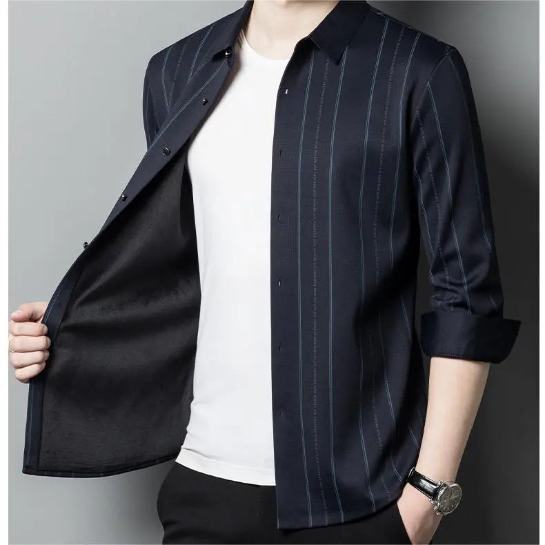Men's Winter Padded Stretch Wrinkle-Free  Shirt（50% OFF） spiyle