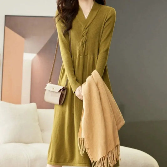 Long Sleeve Knitted Dress for Women（50% OFF） spiyle